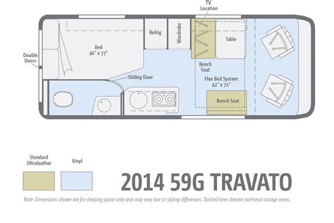 2014-winnebago-travato-59g-floorplan.jpg 1,600×1,068 pixels | Winnebago, Camper flooring, Ram ...