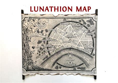 Lunathion Map Crescent City Map House of Earth and Blood Map | Etsy