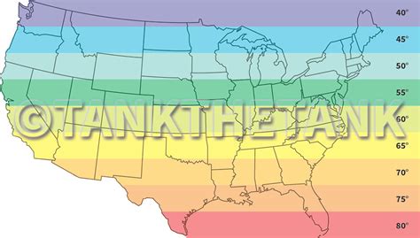 Average Incoming Water Temperature Map of the United States – Tank The Tank