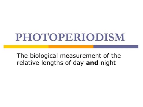 Photoperiodism