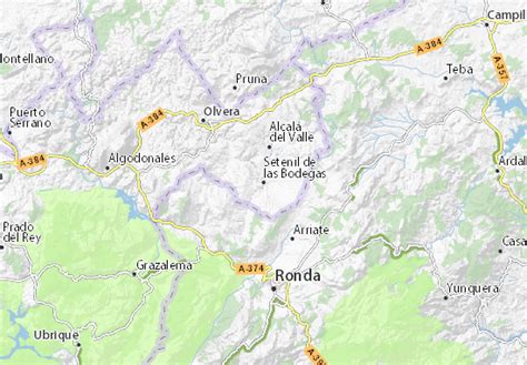 MICHELIN Setenil de las Bodegas map - ViaMichelin