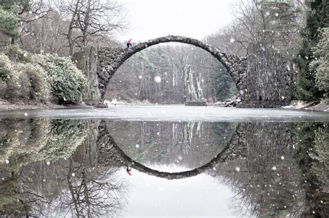 Reflected bridge creating a full circle : r/oddlysatisfying