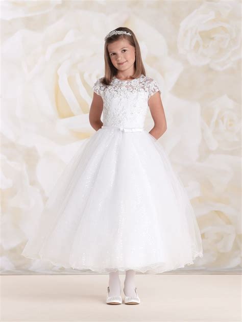 53 best images about COMMUNION DRESSES on Pinterest | Satin, First holy communion and Short sleeves