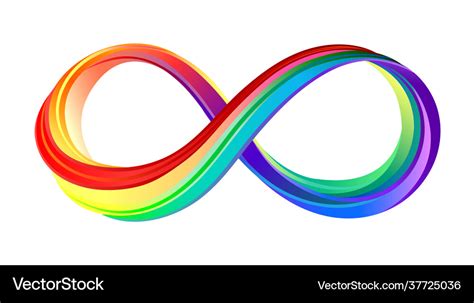 Layered rainbow infinity symbol Royalty Free Vector Image