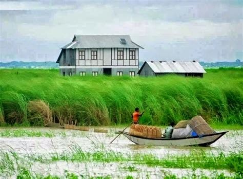 Bangladesh Village Scenery Painting at PaintingValley.com | Explore collection of Bangladesh ...