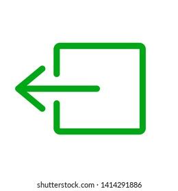 Emergency Exit Sign Green On White Stock Vector (Royalty Free) 1414291886 | Shutterstock