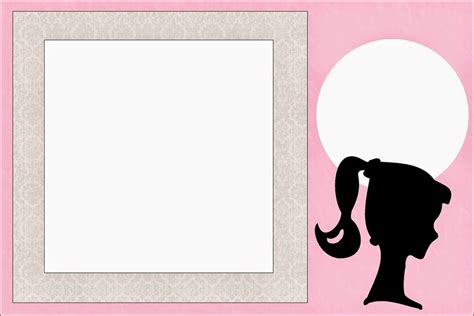 Barbie Silhouette: Free Printable Invitations. - Oh My Fiesta! in english