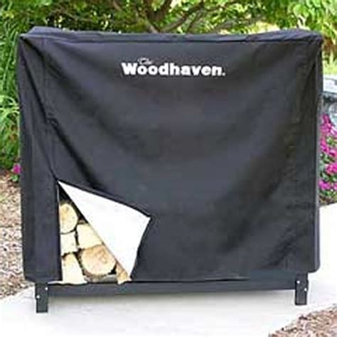 Woodhaven 3' Firewood Rack Cover - Black | WoodlandDirect.com: Firewood Racks