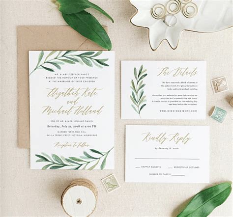 Wedding Invitation Tips and 10 Greenery Wedding Invitation Ideas | What ...