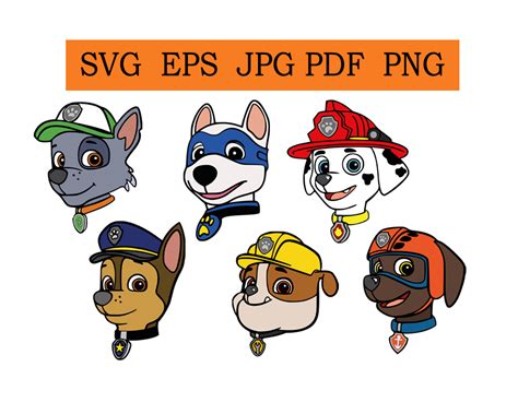 Marshall paw patrol head svg - retib