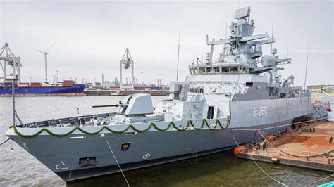 Warship construction: Christening of the “Emden”