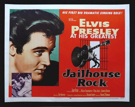 JAILHOUSE ROCK * CineMasterpieces ORIGINAL MOVIE POSTER ELVIS PRESLEY 1957 | eBay