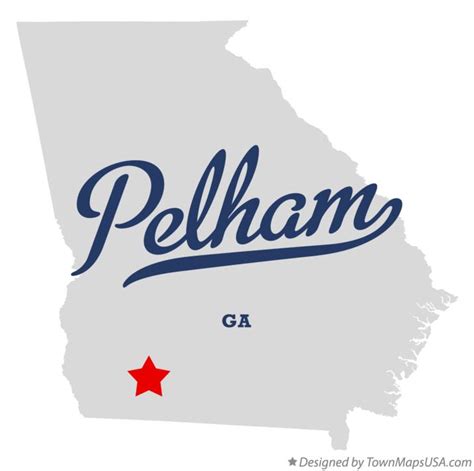 Map of Pelham, GA, Georgia