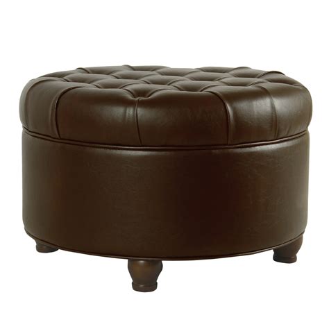 HomePop Large Tufted Round Storage Ottoman, Multiple Colors - Walmart.com