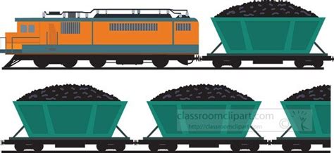 goods train with coal type clipart - Classroom Clip Art