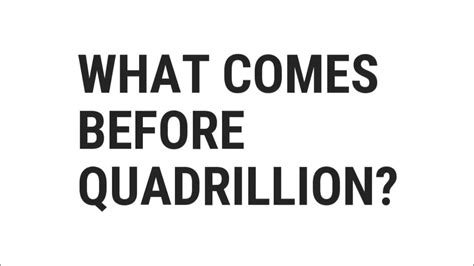 What Comes Before Quadrillion? | Top Quizzes Online - YouTube