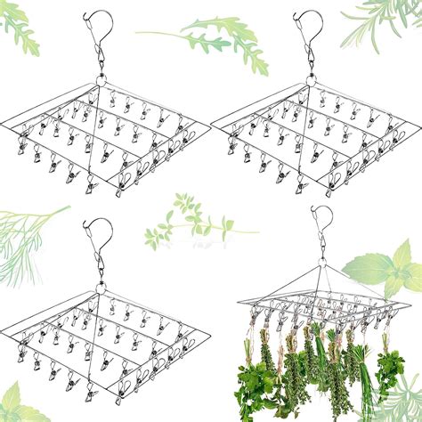 4 Pcs Hanging Herb Drying Rack - TheGardenMethod