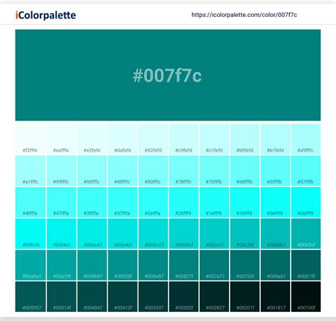 Pantone 17-5024 Tcx Teal Blue Color | Hex color Code #007f7c information | Hsl | Rgb | Pantone