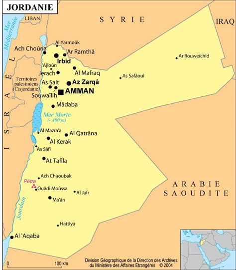 Carte de la Jordanie - Plusieurs cartes du pays du Moyen-Orient