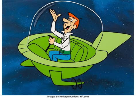 The Jetsons George Jetson Publicity Cel on Painted Background | Lot #96147 | Heritage Auctions