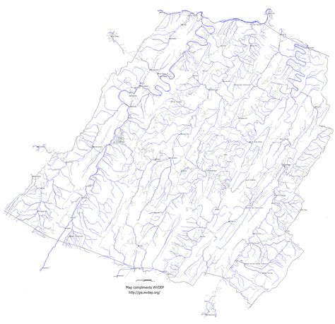 Modern Road Map of Hampshire County, WV