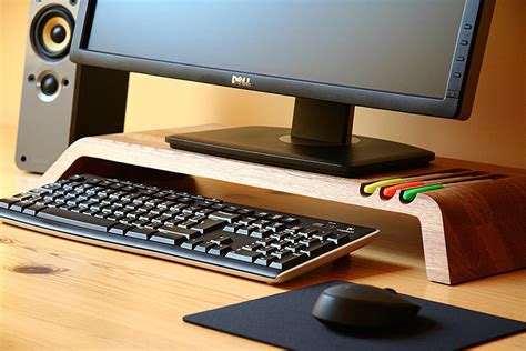 This Wood Monitor Stand Improves Ergonomics, and Looks Great Doing It