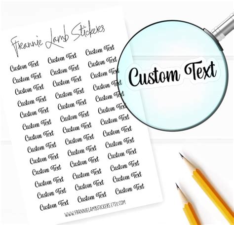 Custom Word Stickers Custom Text Personalized Labels for - Etsy