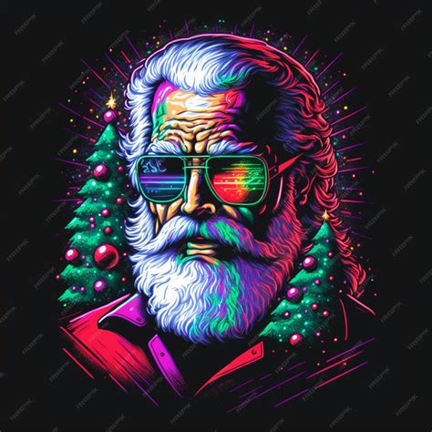 Premium Photo | Santa claus black background