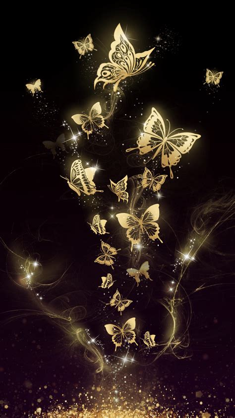 Golden Butterfly Wallpapers - Wallpaper Cave