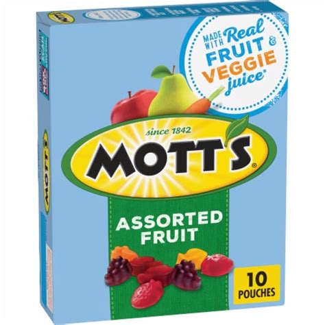 Mott's Gluten Free Assorted Fruit Flavored Snacks, 10 ct / 0.8 oz - Kroger