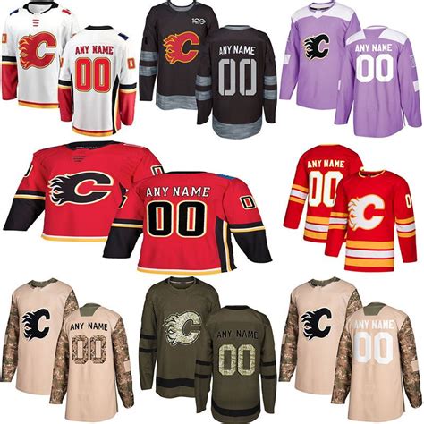 2019 New Calgary Flames Hockey Jerseys Multiple Styles Mens Custom ...