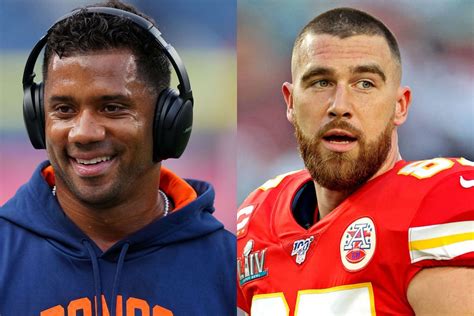 Travis Kelce gets candid about Russell Wilson's recent plane workout antics: "I honestly feel ...