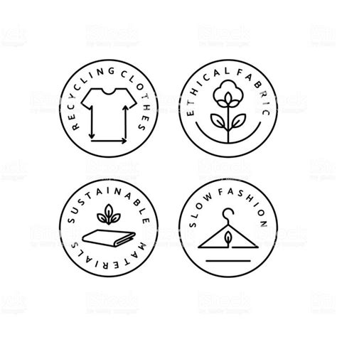 Set Linear Icon Slow Fashion. Vector Logo, badge for eco-friendly... | Fashion vector, Slow ...
