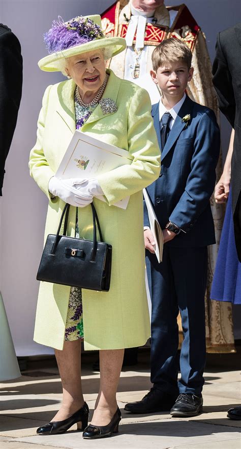 Queen Elizabeth II, James Viscount Severn at The wedding of Prince ...