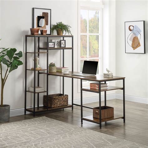 New Office Computer desk with multiple storage shelves, Modern Large ...