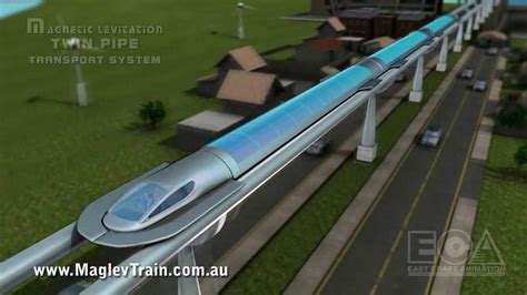 Magnetic levitation twin pipe transport system - advanced maglev train technology - YouTube