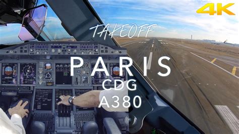 PARIS | A380 TAKEOFF 4K - YouTube