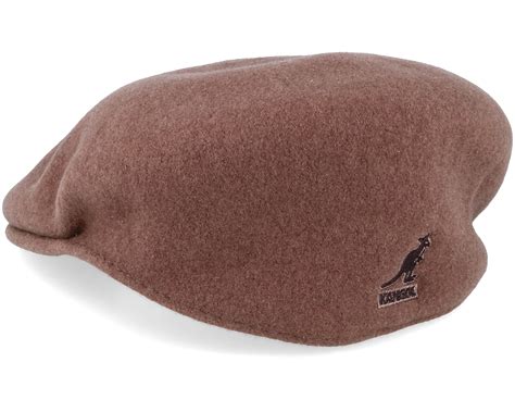 Wool 504 Cocoa Flat Cap - Kangol caps | Hatstore.co.uk