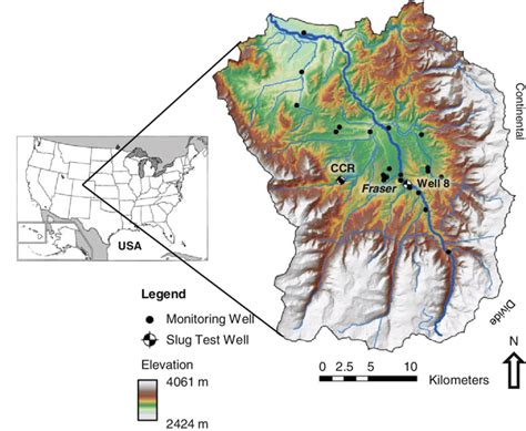 Location map of the Fraser River watershed, Colorado, USA, showing... | Download Scientific Diagram