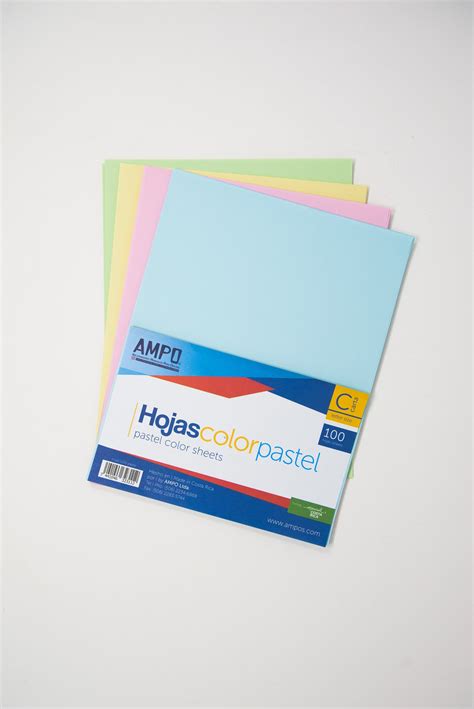 PAPEL BOND DE COLORES 8 1/2 x 11 AMPO— cia-atlas