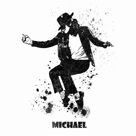 Michael Jackson Black and White Watercolor 03 Painting by ...