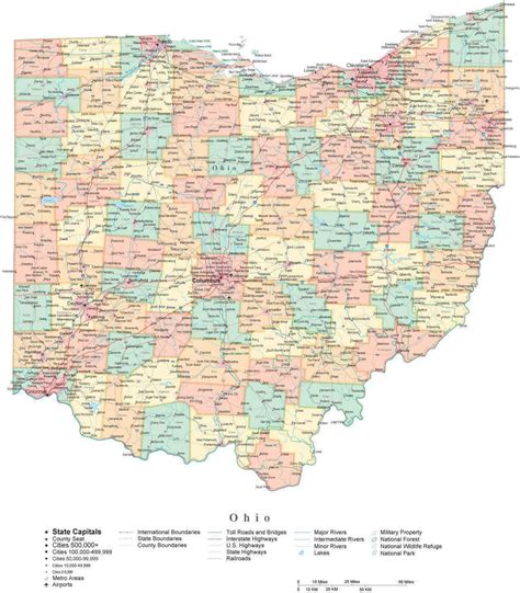 Detailed Map Of Ohio Cities