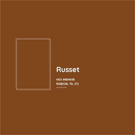 Russet Color Code (Hex RGB CMYK), Paint, Palette, Image - colorxs.com