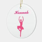 Ballerina Personalized Christmas Ornament | Zazzle