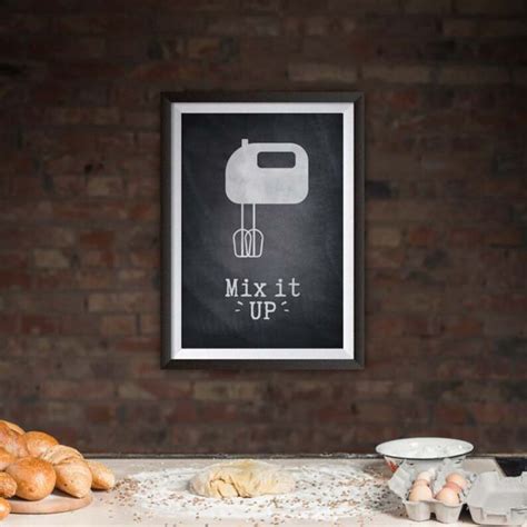 Mix It up Printable Artwork, Instant Digital Download, Kitchen Art, Cook Fan, Home Wall Art ...