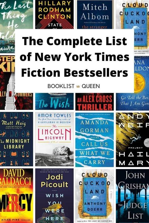 The Complete List of New York Times Fiction Best Sellers | Booklist Queen