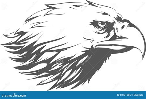 Eagle Head Vector - Side View Silhouette Stock Vector - Image: 58731386