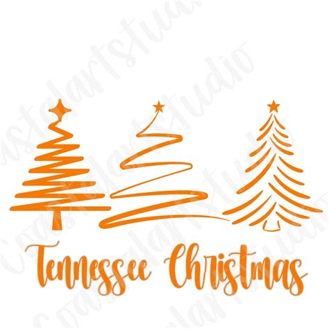 Tennessee Christmas PNG Tn Vols Orange Sublimation Design Christmas Tree Graphic Ut Vols Holiday ...