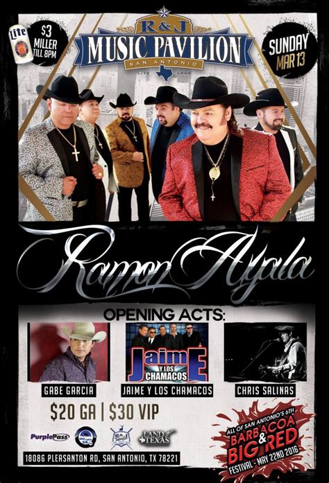 Ramon Ayala Concert w/ Special Guest: Jaime Y Los Chamacos, Gabe Garcia & Chris Salinas - Purplepass