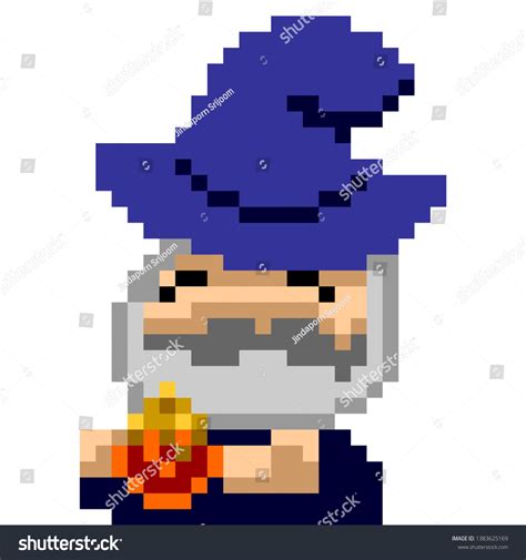 Pixel Art Wizard Version Cartoon Stock Vector (Royalty Free) 1383625169 ...